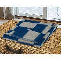 Одеяло полушерстяное, цвет синий плотность 500