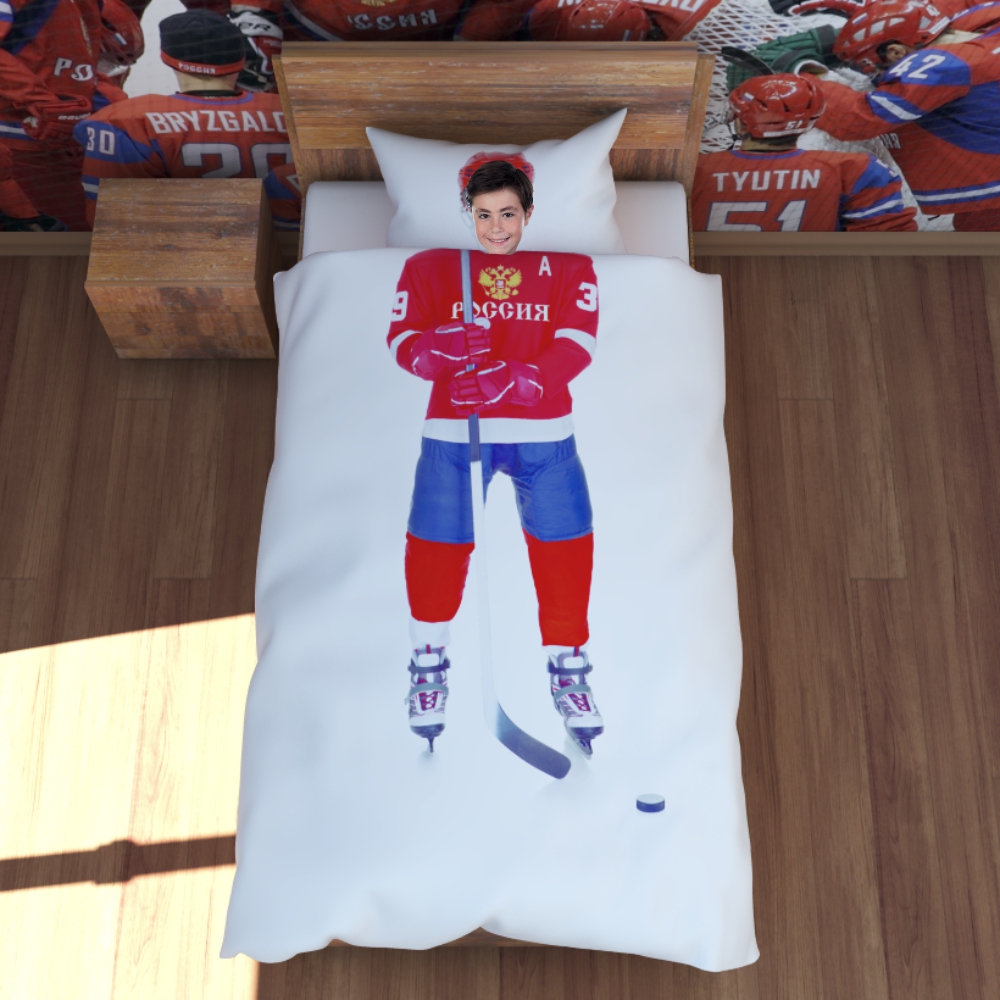 Креативное постельное белье Хоккеист