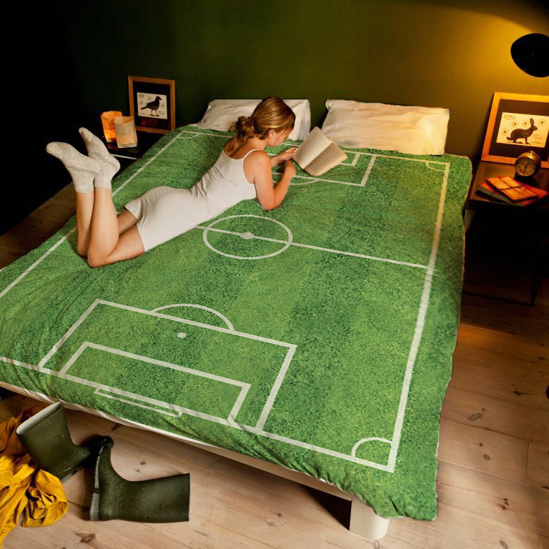 Креативное постельное белье Футбольное поле. Перкаль