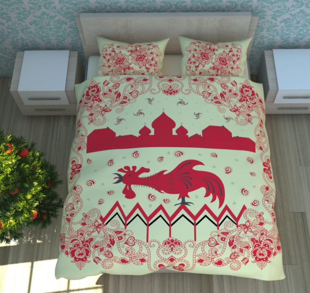 Креативное постельное белье Суздальский петух