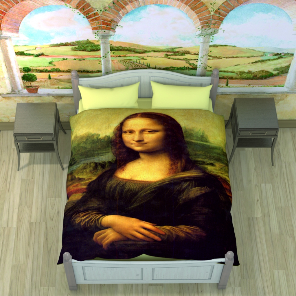 Креативное постельное белье сатин Мона Лиза