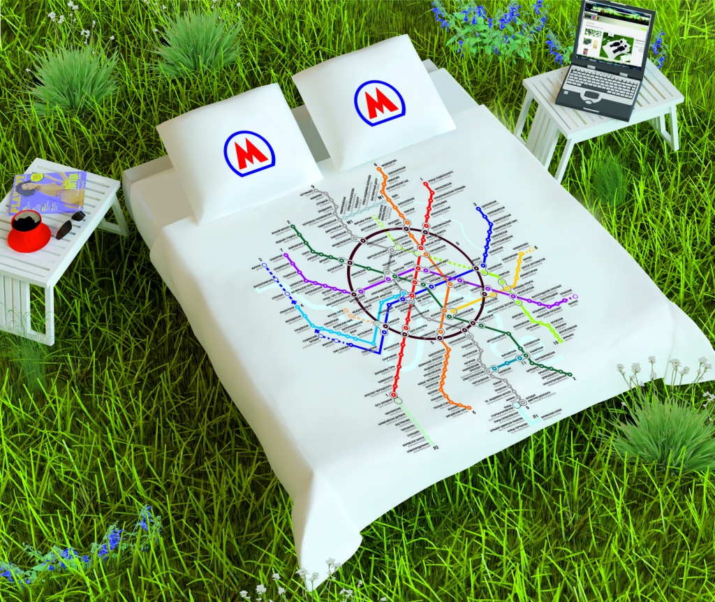Креативное постельное белье Карта Метрополитена