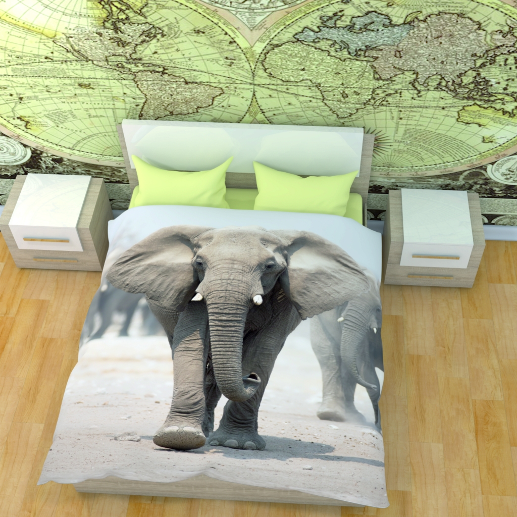 Креативное постельное белье сатин Слон