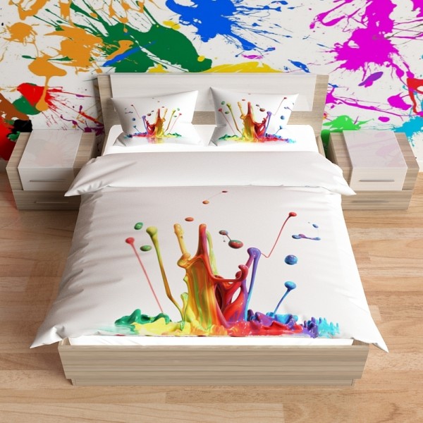 Креативное постельное белье Брызги цвета