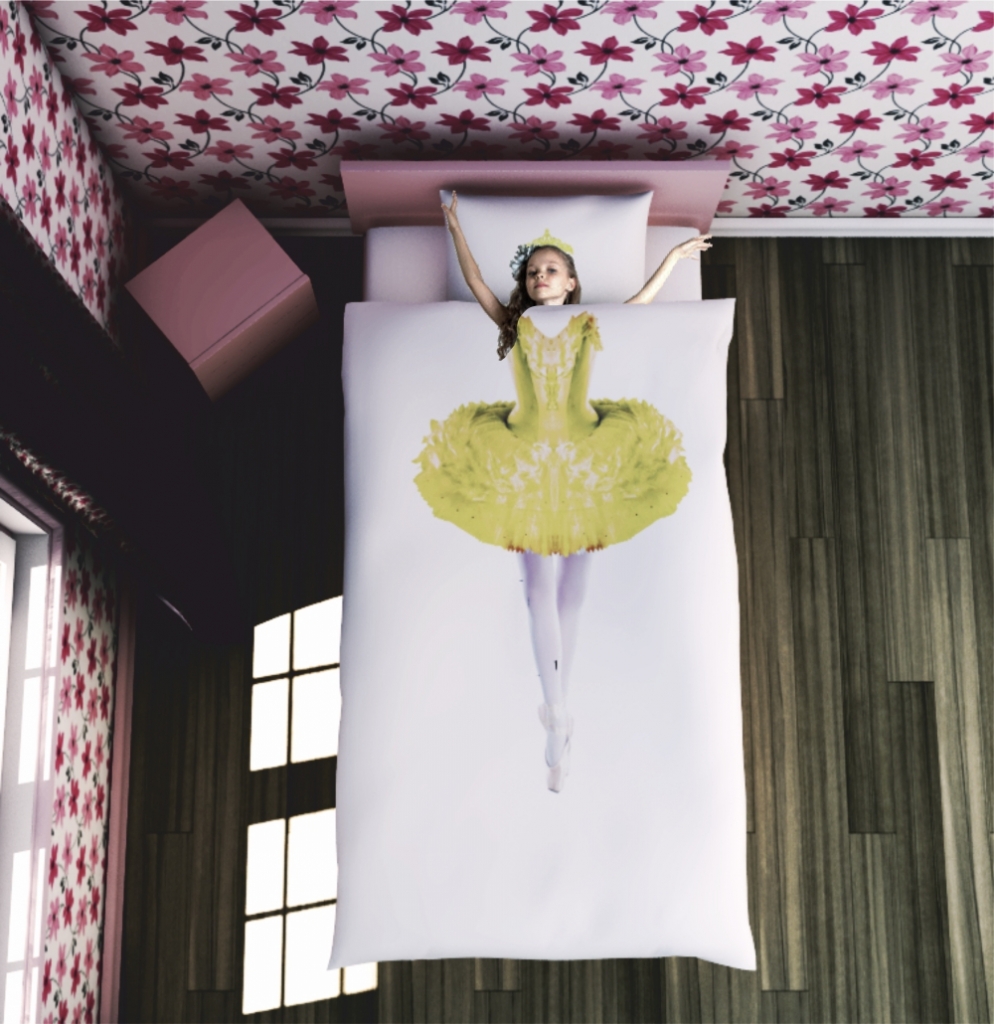 Креативное постельное белье Балерина в желтом