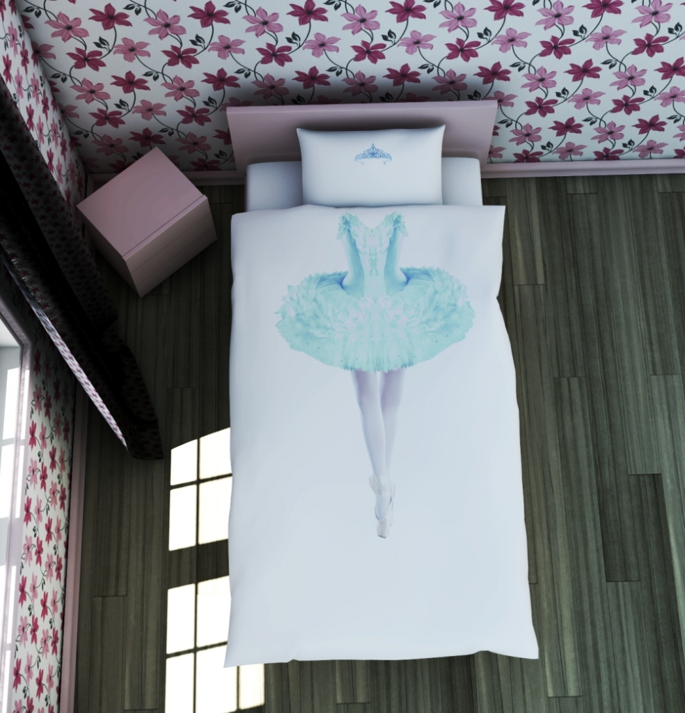 Креативное постельное белье Балерина в голубом