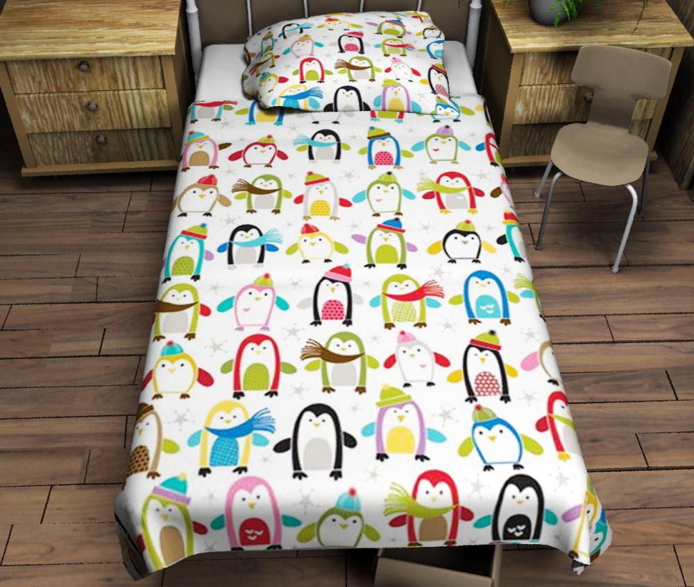 Креативное постельное белье Весёлые пингвинята