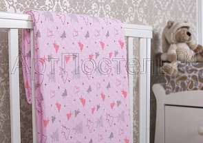 Одеяло-покрывало Мишки-малышки (розовый)